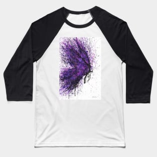 Purple Sky Butterfly Baseball T-Shirt